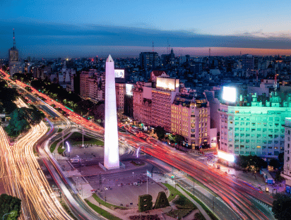 Ruta por el obelisco de buenos aires en el viaje de incentivo